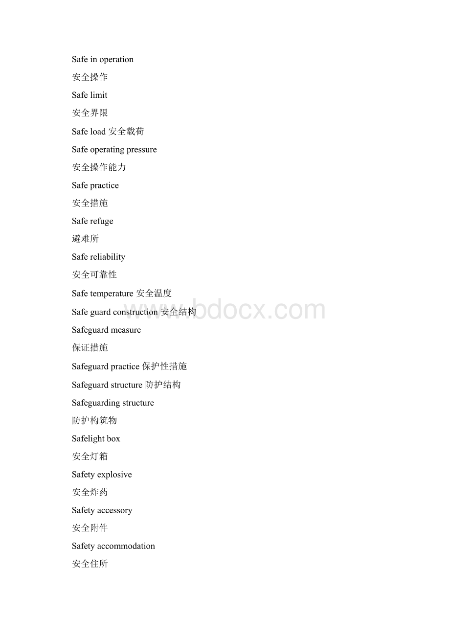 安全工程专业英语词汇Word下载.docx_第3页