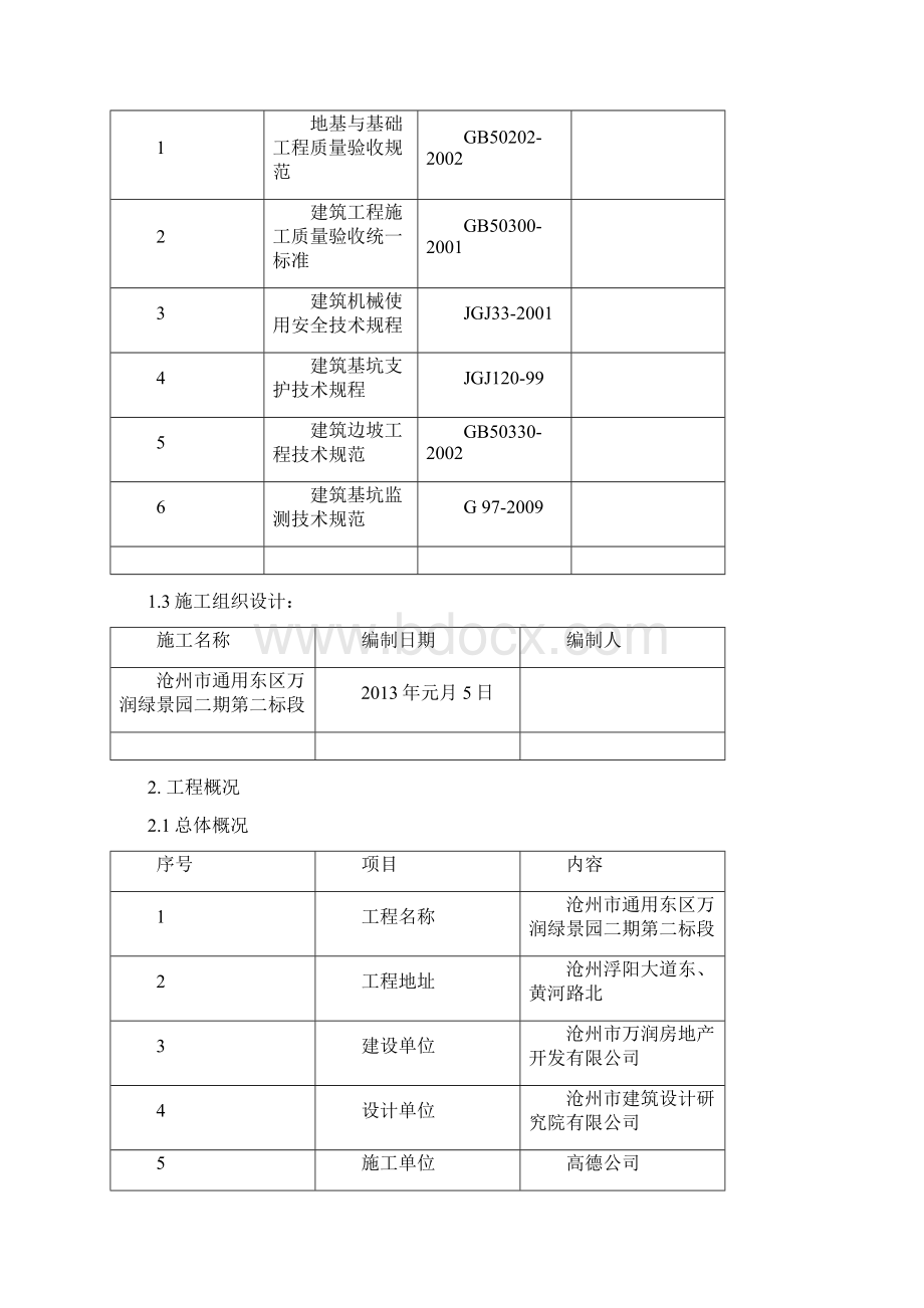 万润绿景园地下室土方开挖施工方案.docx_第2页