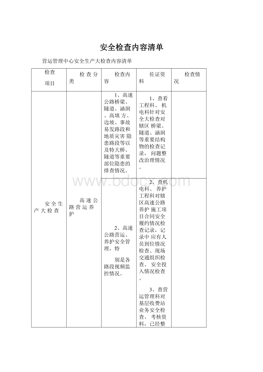 安全检查内容清单.docx_第1页