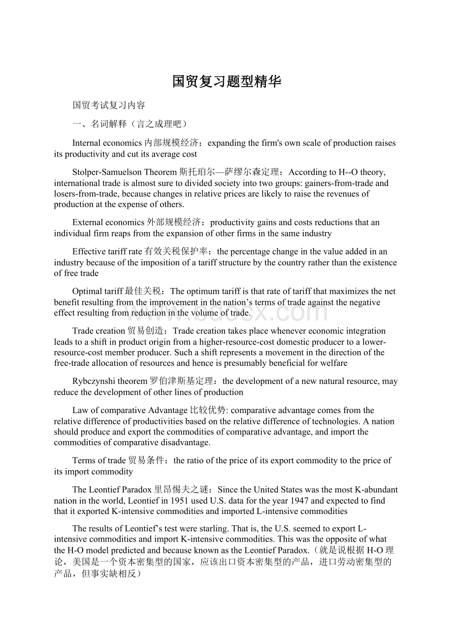 国贸复习题型精华.docx_第1页