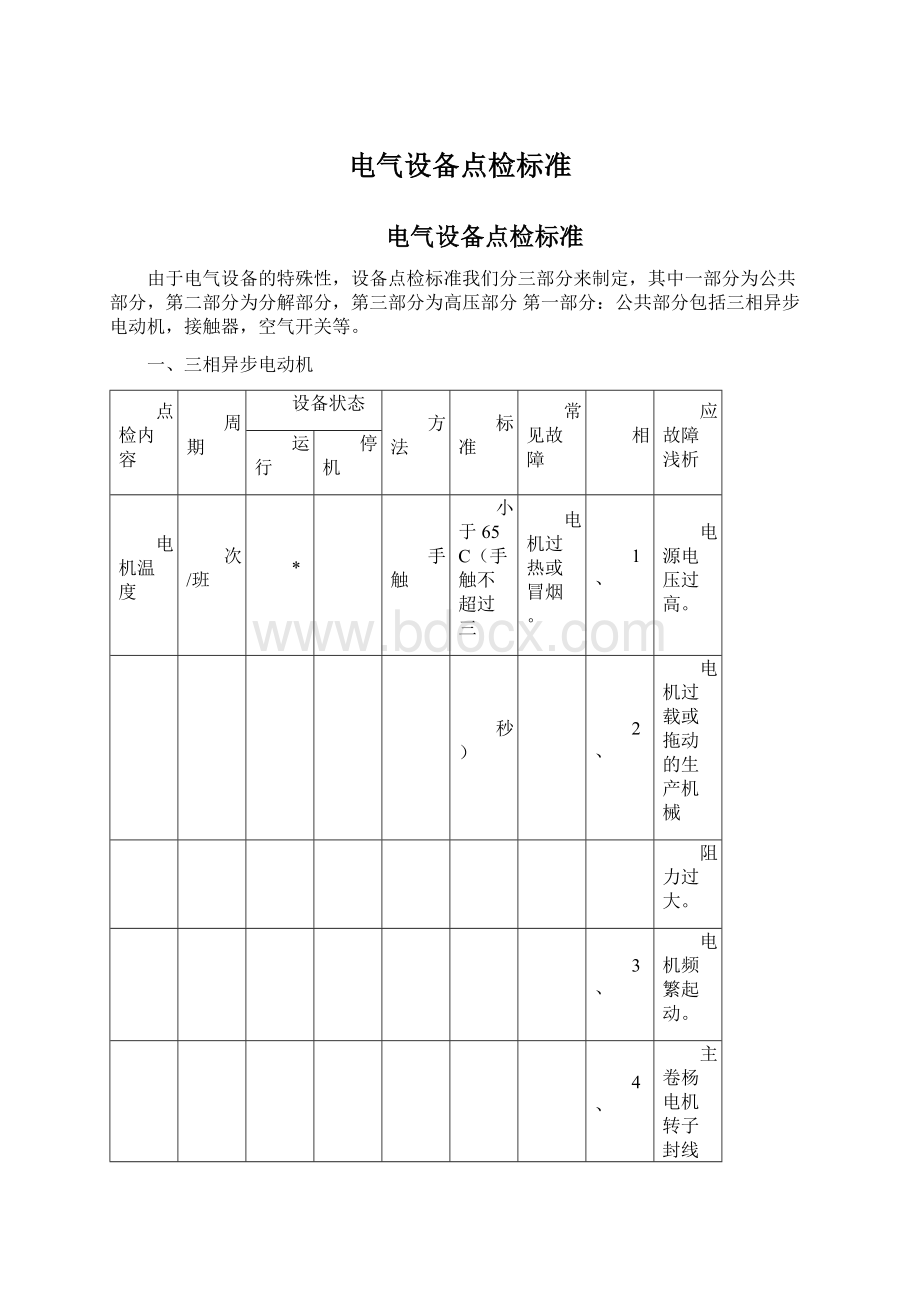 电气设备点检标准.docx