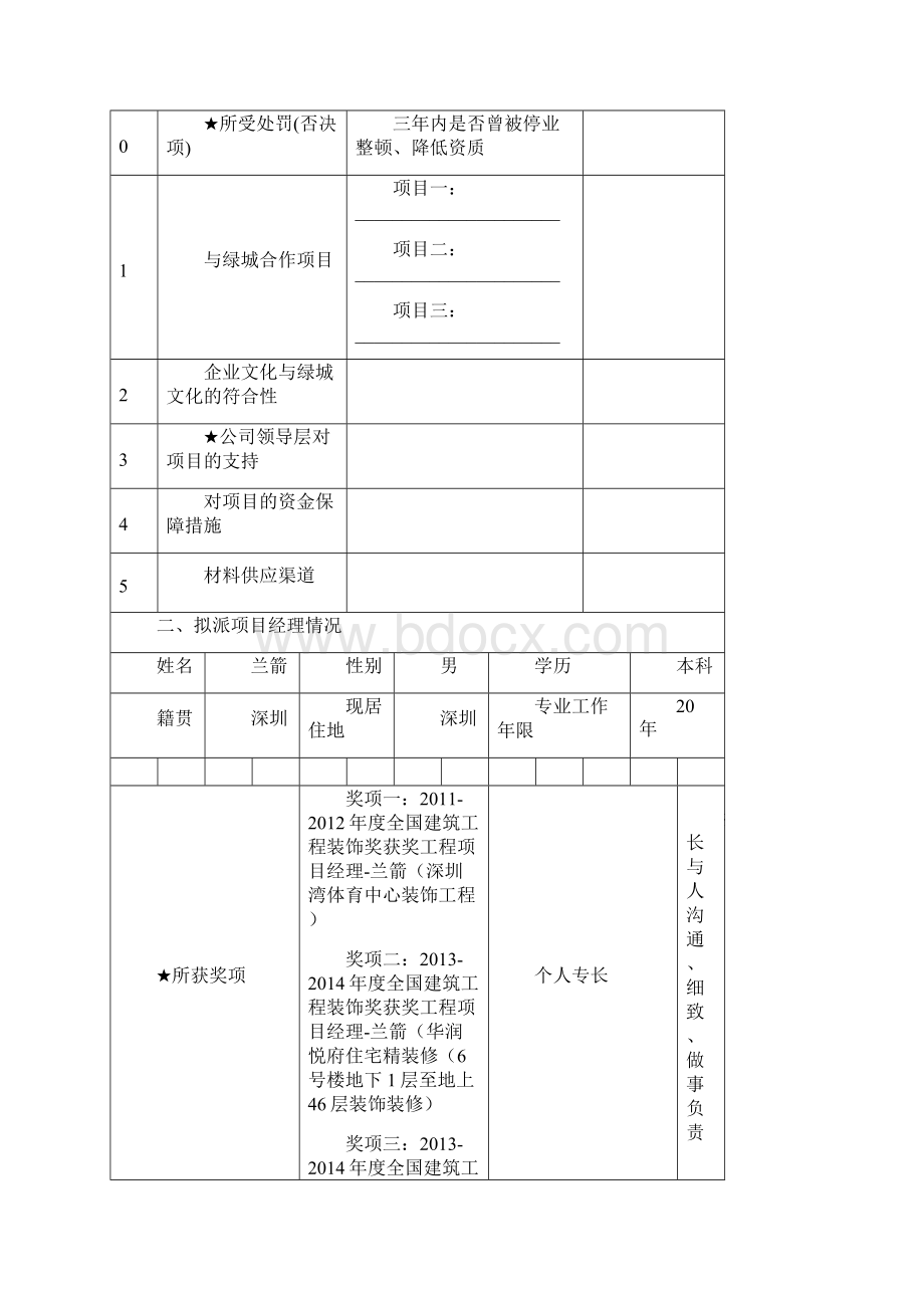 精装修工程施工类供方考察评价表时代装饰改版文档格式.docx_第3页