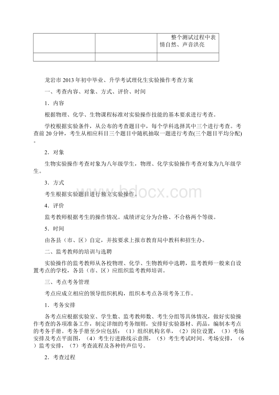 龙岩市初中毕业升学考试 英语学科口语测试操作办法Word格式文档下载.docx_第3页