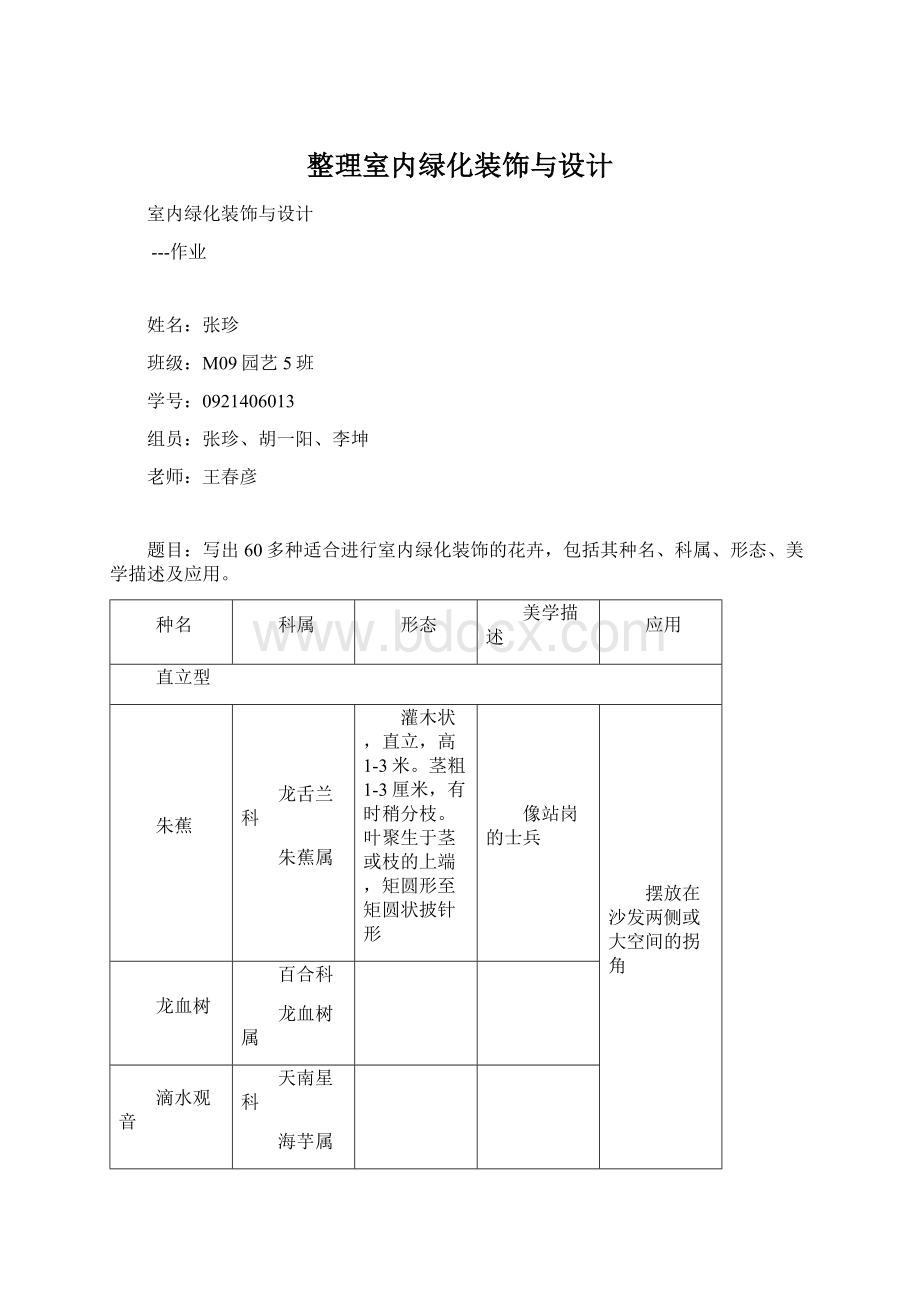 整理室内绿化装饰与设计Word文档下载推荐.docx