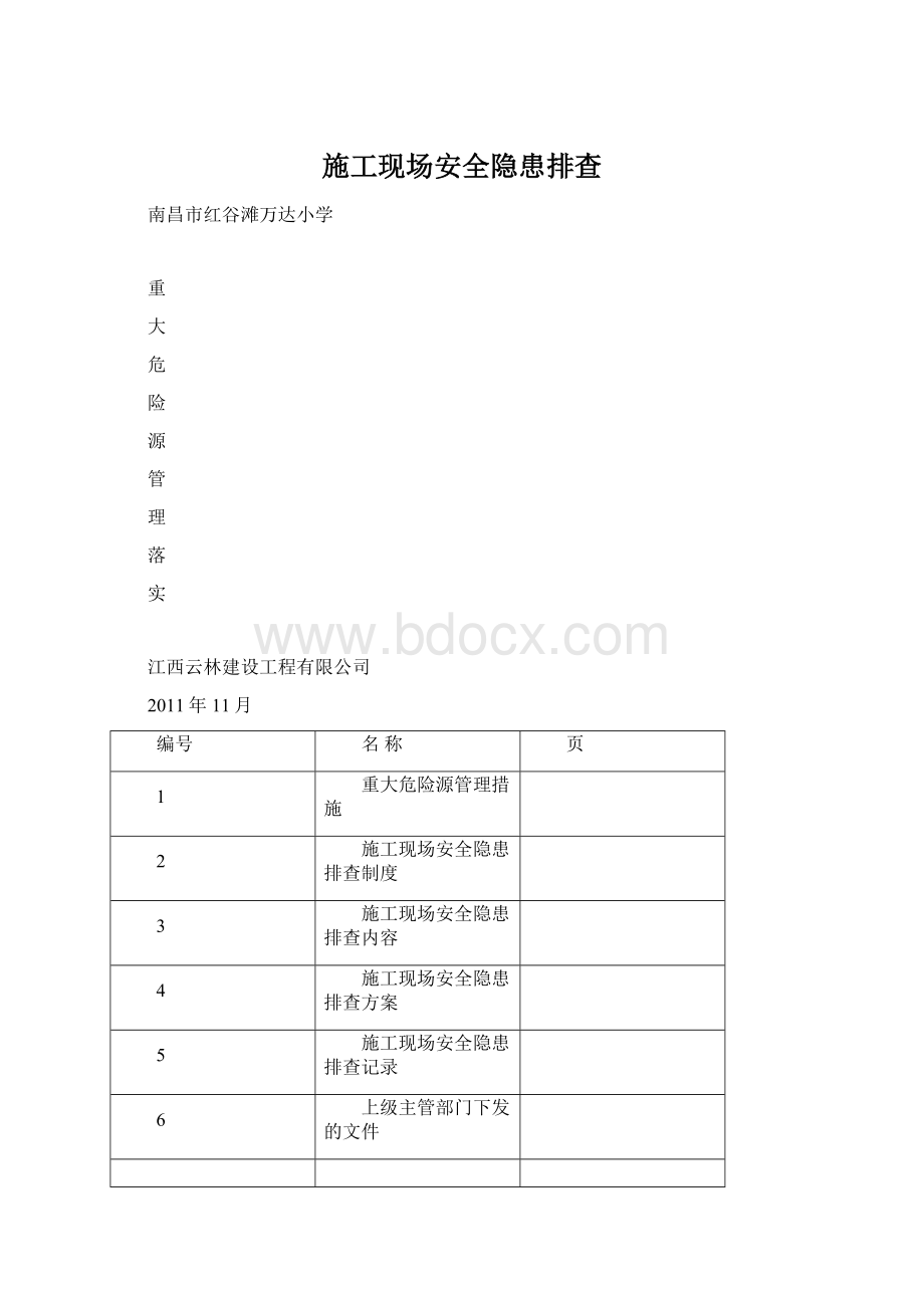 施工现场安全隐患排查.docx