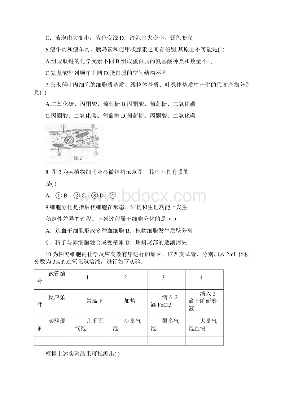 陕西省城固县第一中学学年高二生物下学期开学考试试题20含答案 师生通用.docx_第2页