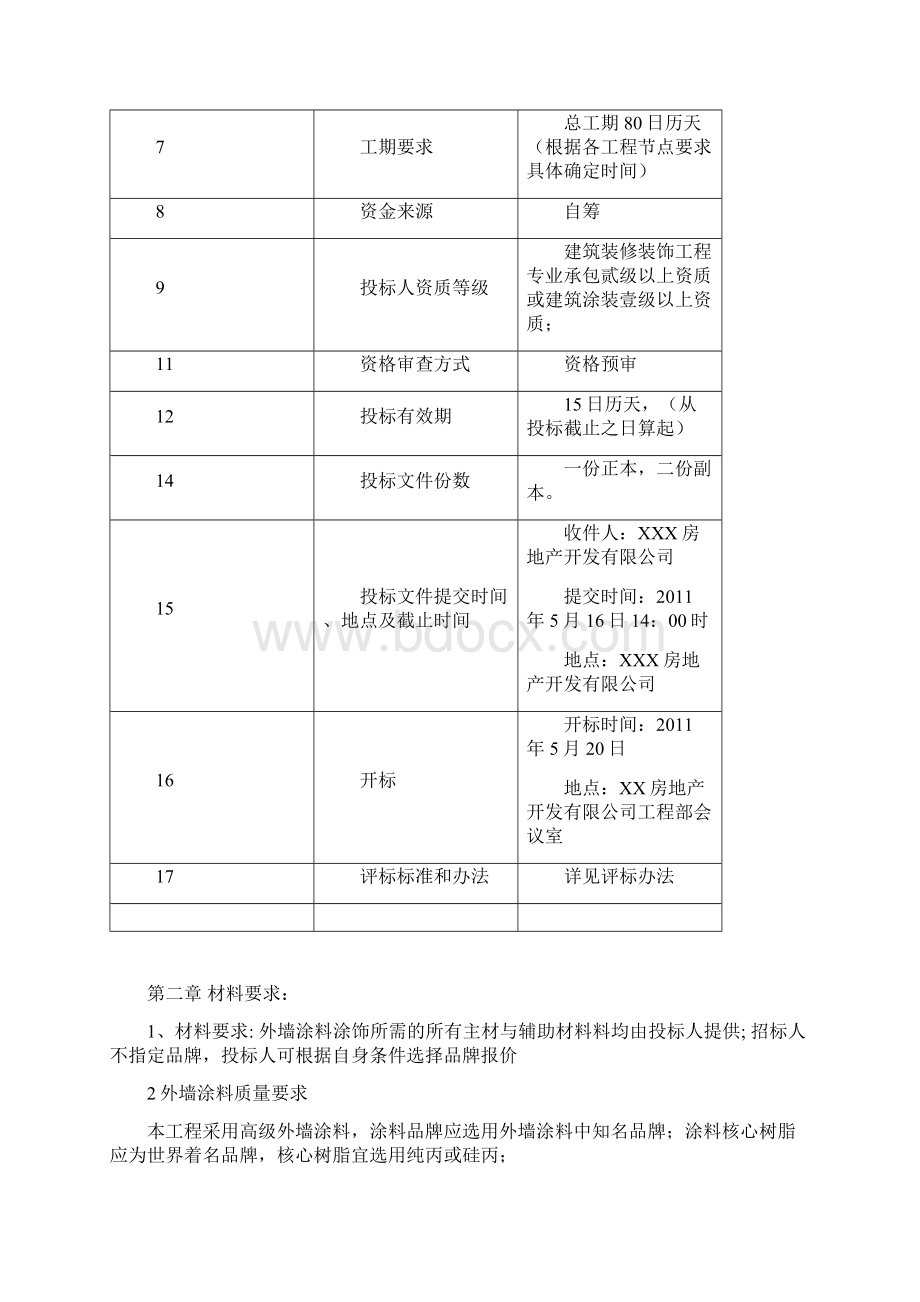 XX项目外墙涂料招标文件.docx_第2页