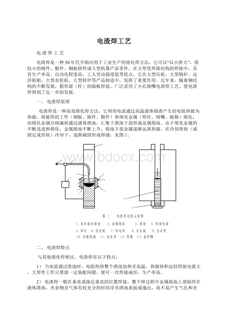 电渣焊工艺.docx