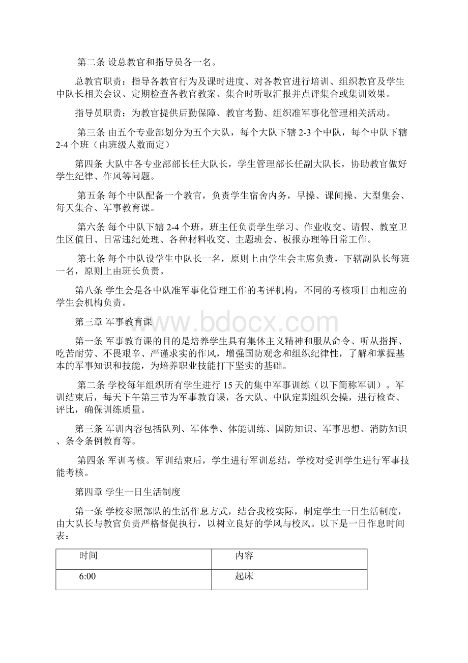 学校军事化管理工作Word文档格式.docx_第2页