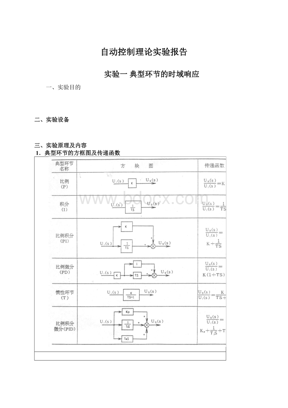 自动控制理论实验报告.docx_第1页