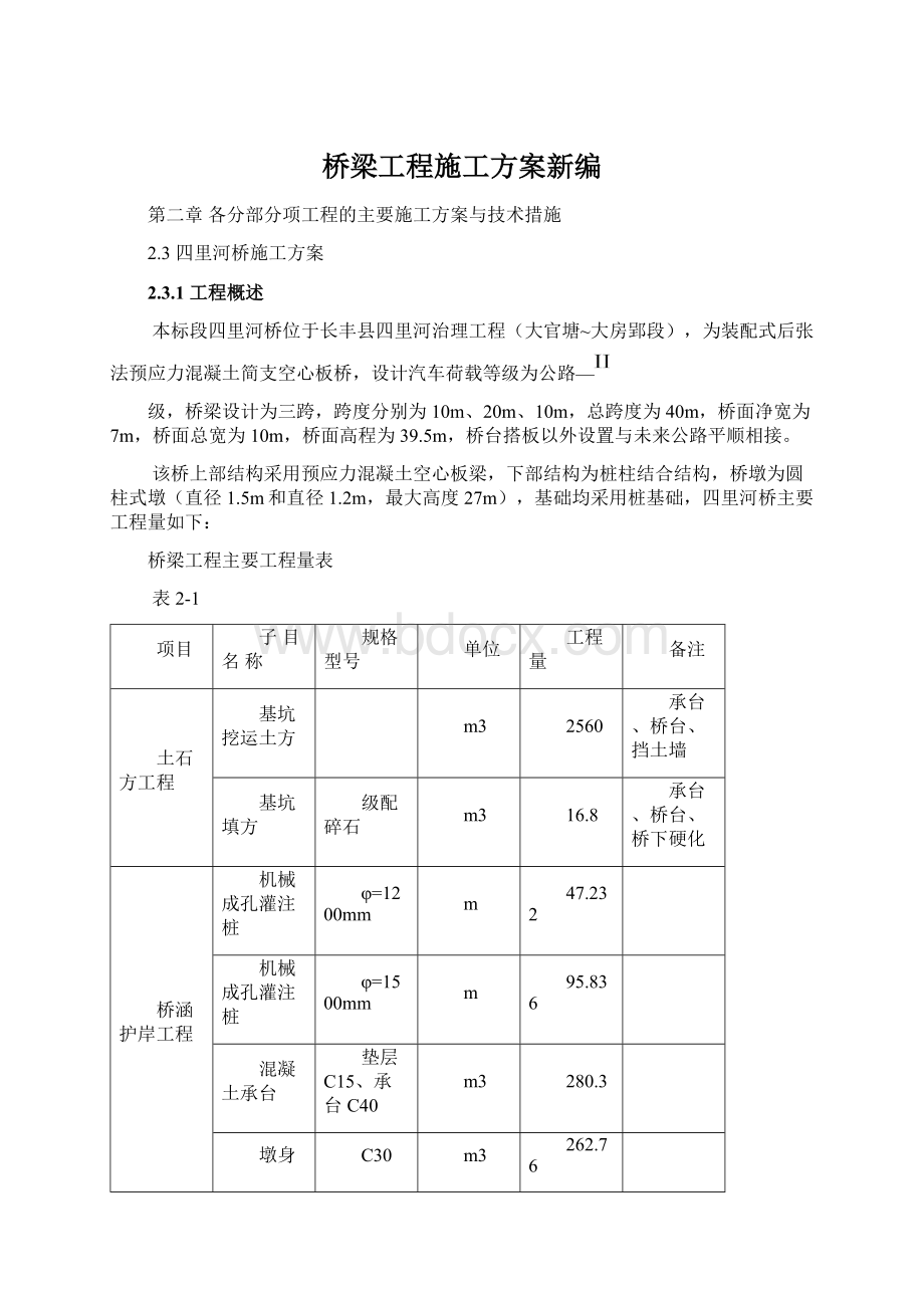 桥梁工程施工方案新编.docx