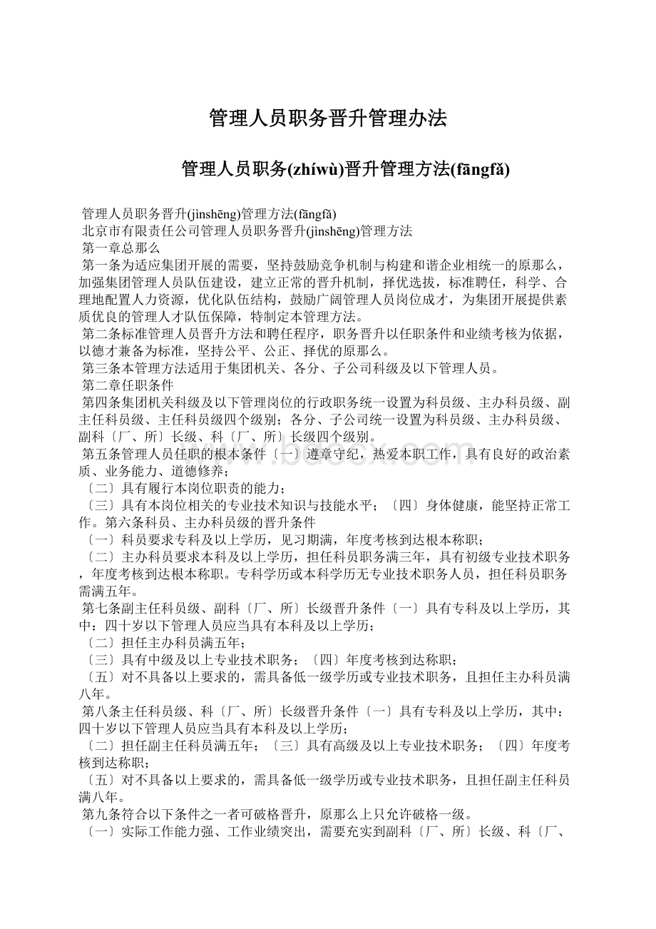 管理人员职务晋升管理办法Word格式文档下载.docx_第1页