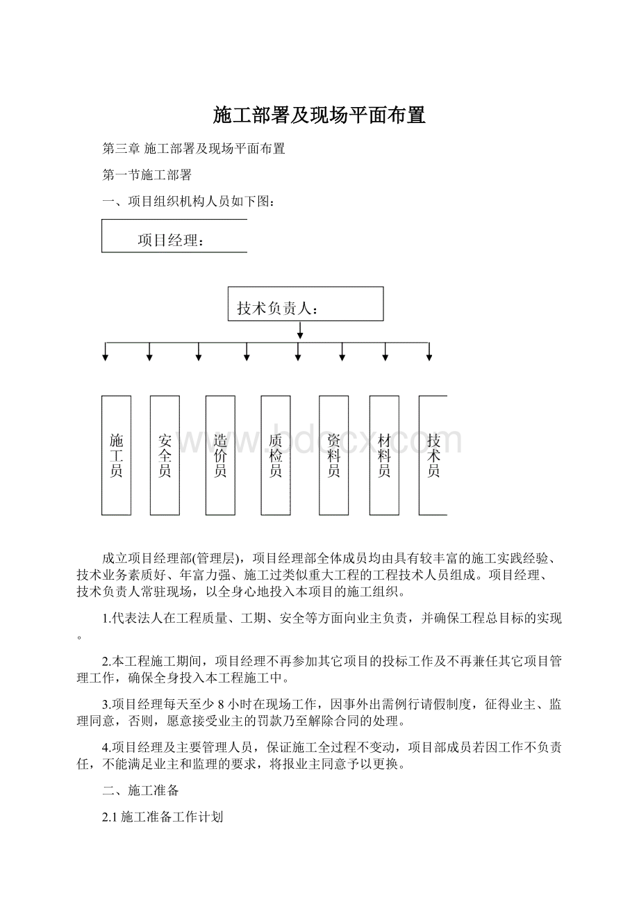 施工部署及现场平面布置.docx_第1页