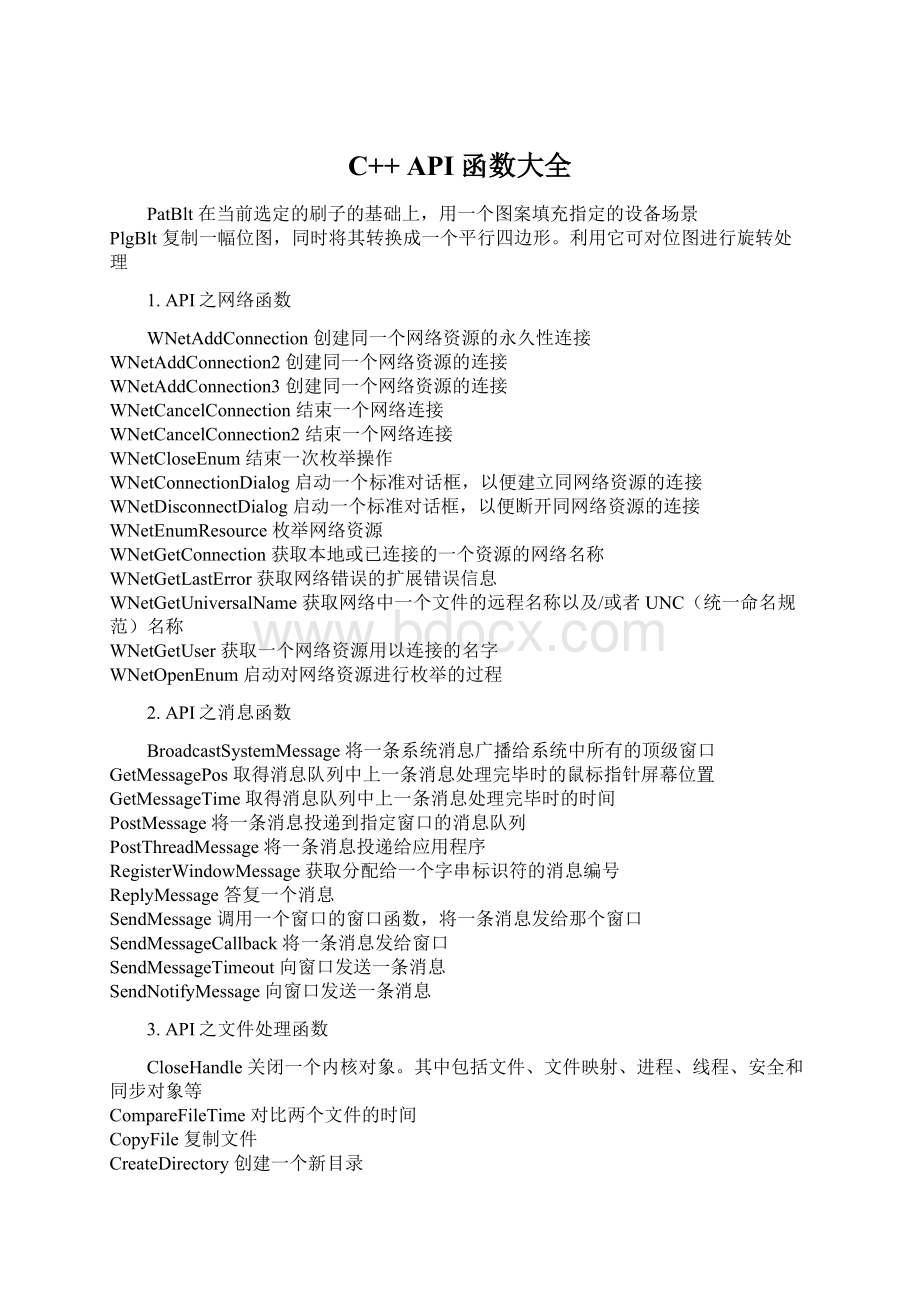 C++ API函数大全.docx_第1页