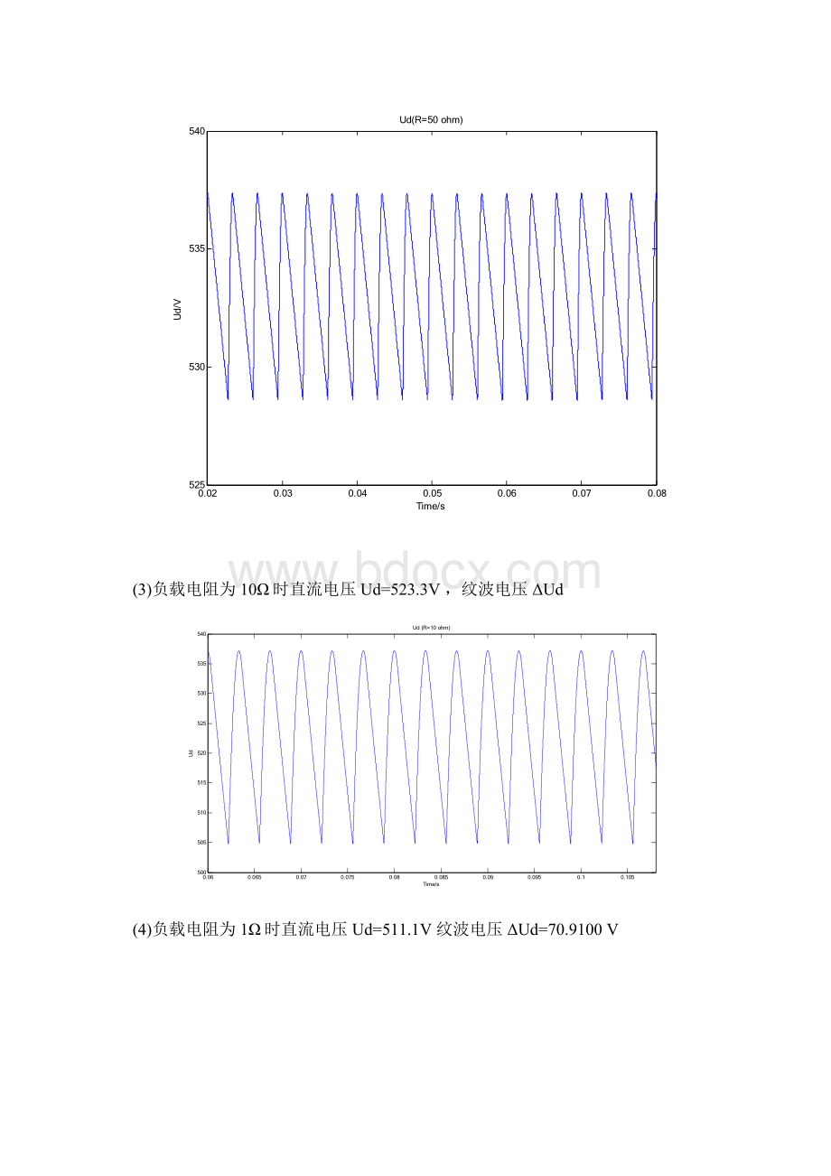 带电容滤波的三相不控整流MATLAB仿真.docx_第3页