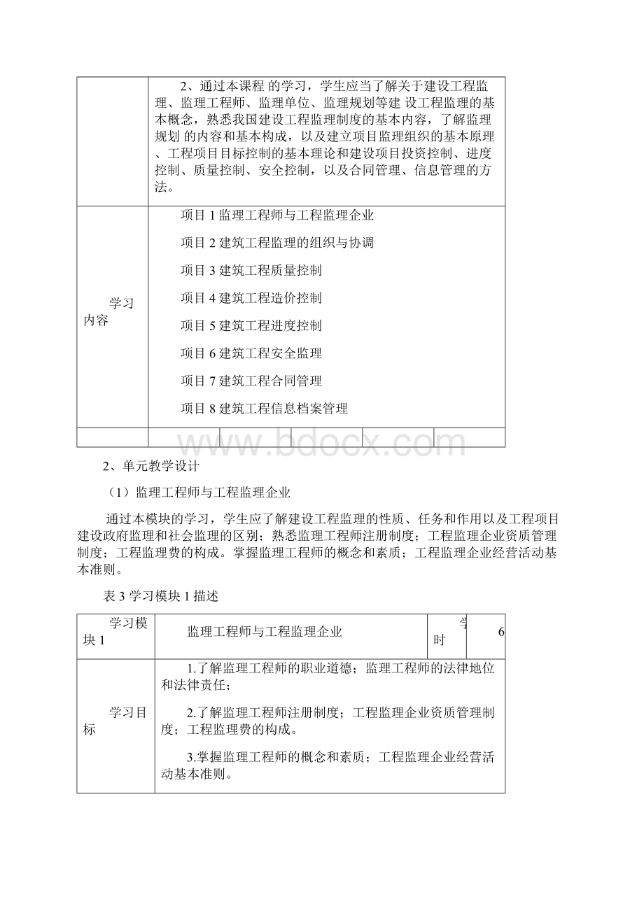 建设工程监理课程标准Word下载.docx_第3页