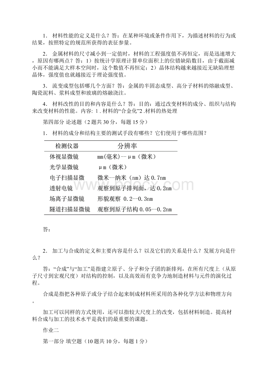 材料科学与工程导论试题Word格式文档下载.docx_第2页