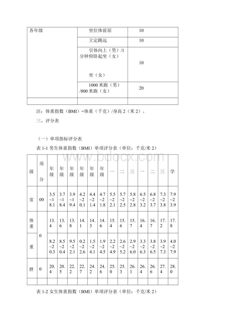 国家学生体质健康标准Word文档下载推荐.docx_第3页