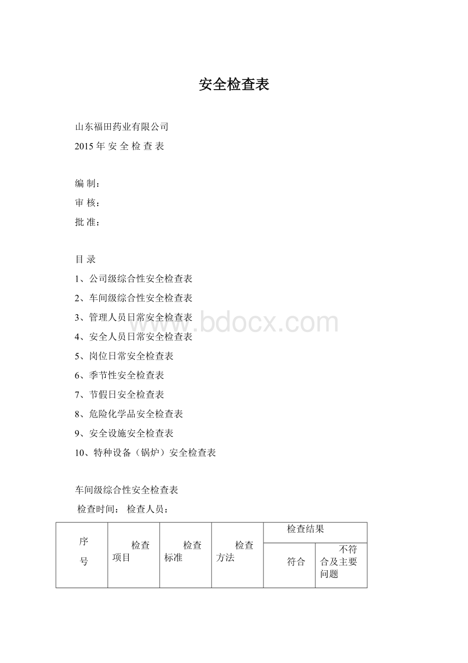 安全检查表文档格式.docx