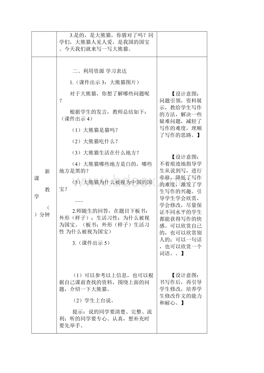 部编版三年级语文下册习作《国宝大熊猫》精品教案含知识点总结.docx_第2页