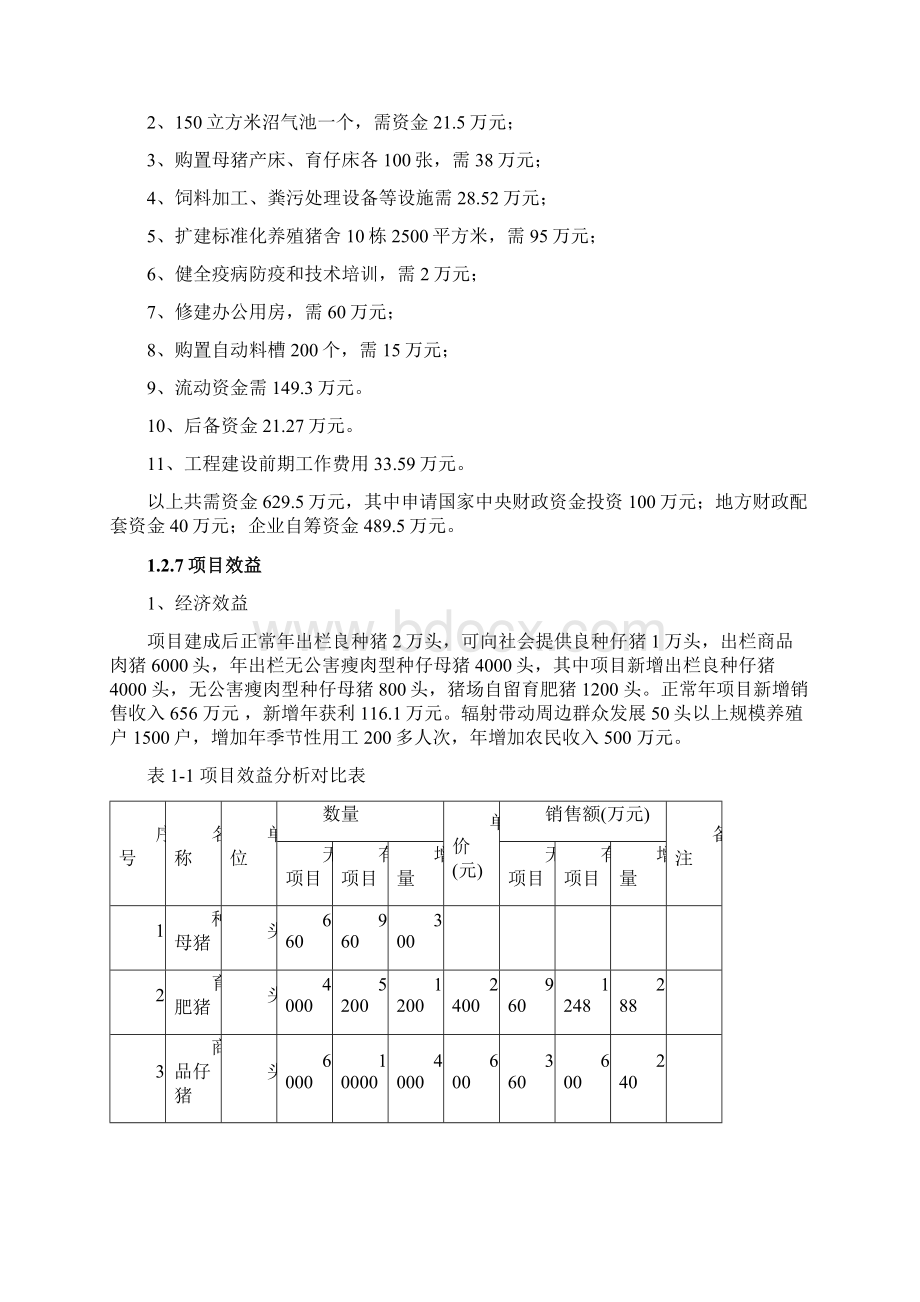 古浪县良种猪养殖繁育基地建设项目可行性研究报告Word下载.docx_第3页