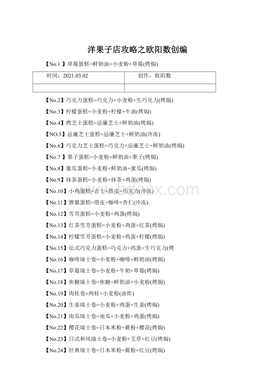 洋果子店攻略之欧阳数创编.docx_第1页