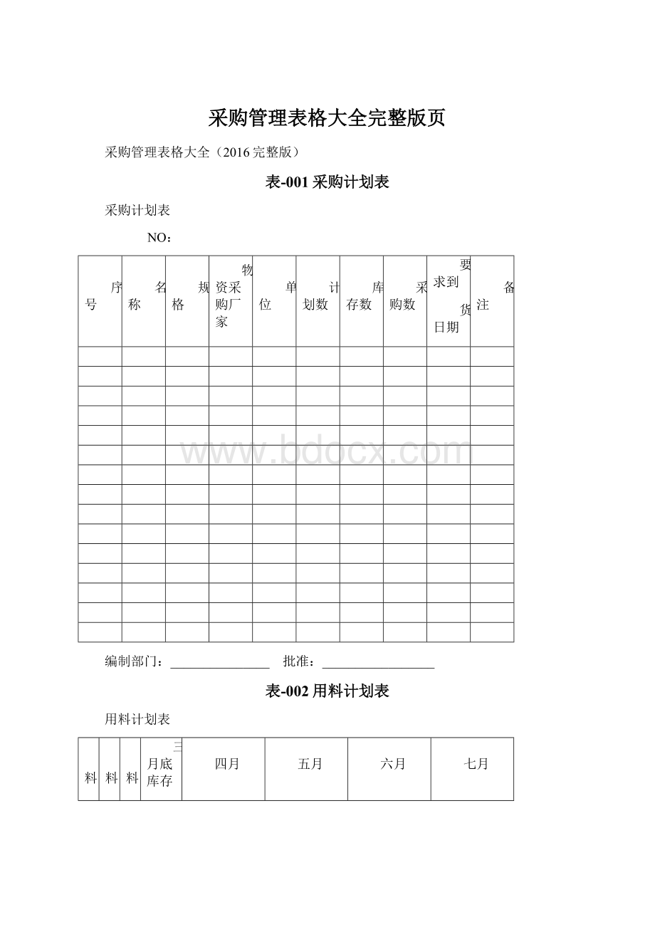 采购管理表格大全完整版页.docx_第1页