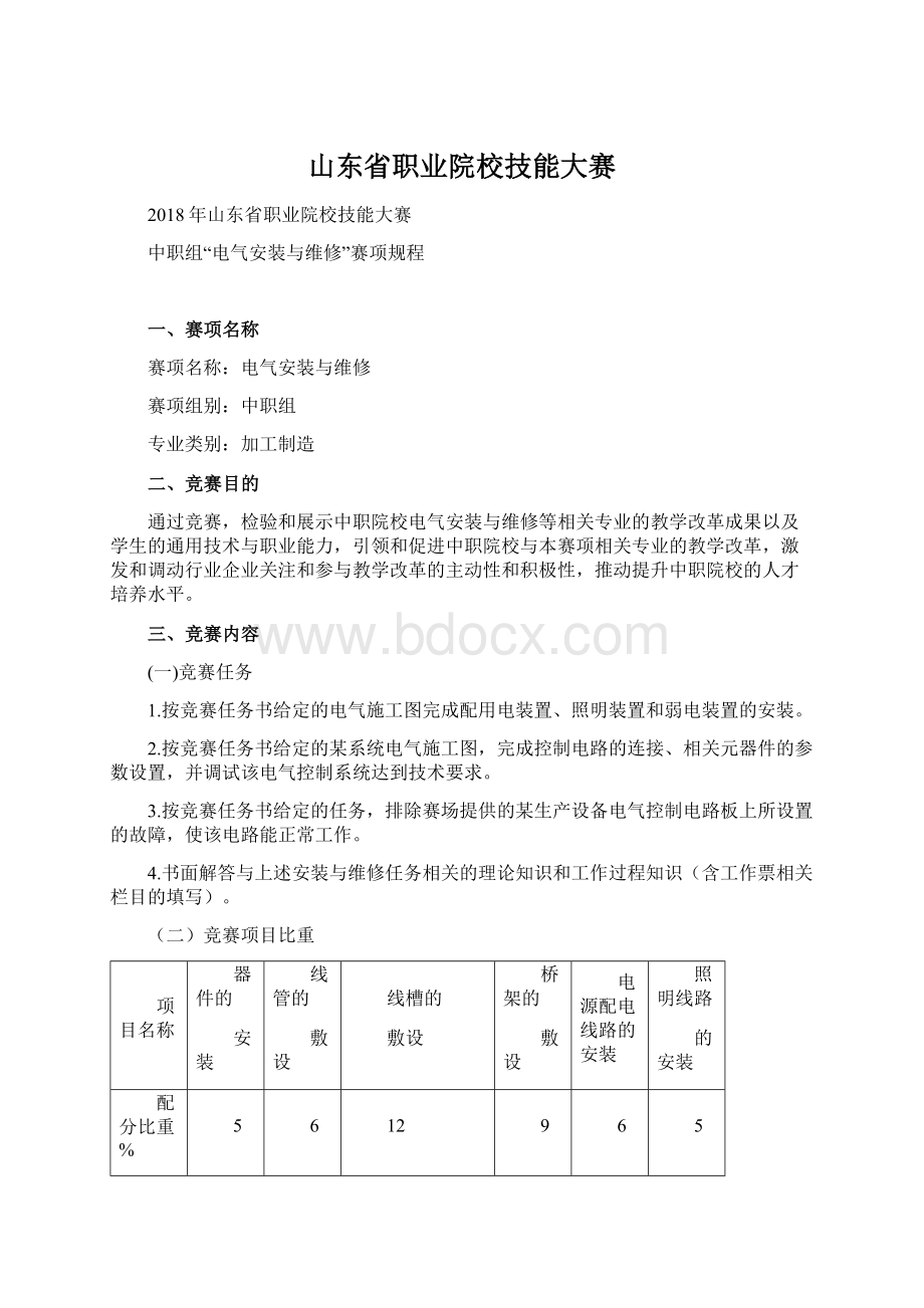 山东省职业院校技能大赛Word文件下载.docx