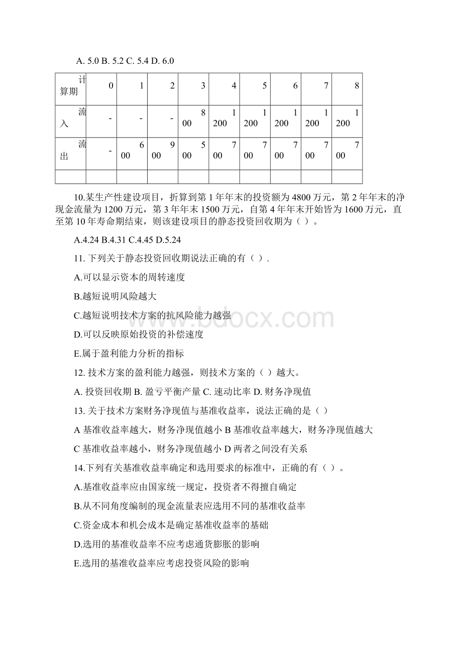 工程经济冲刺试题要点.docx_第2页