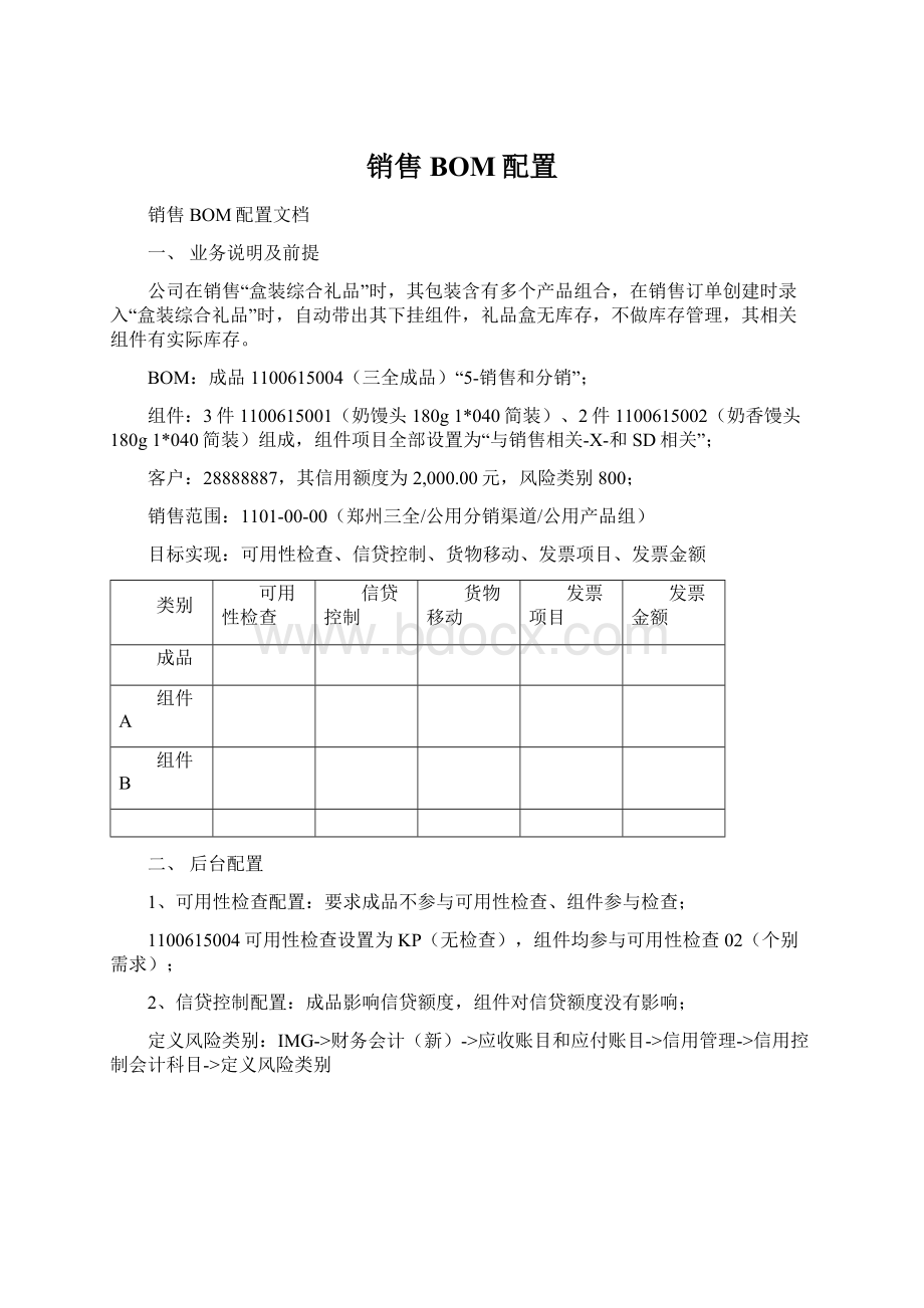 销售BOM配置Word格式.docx