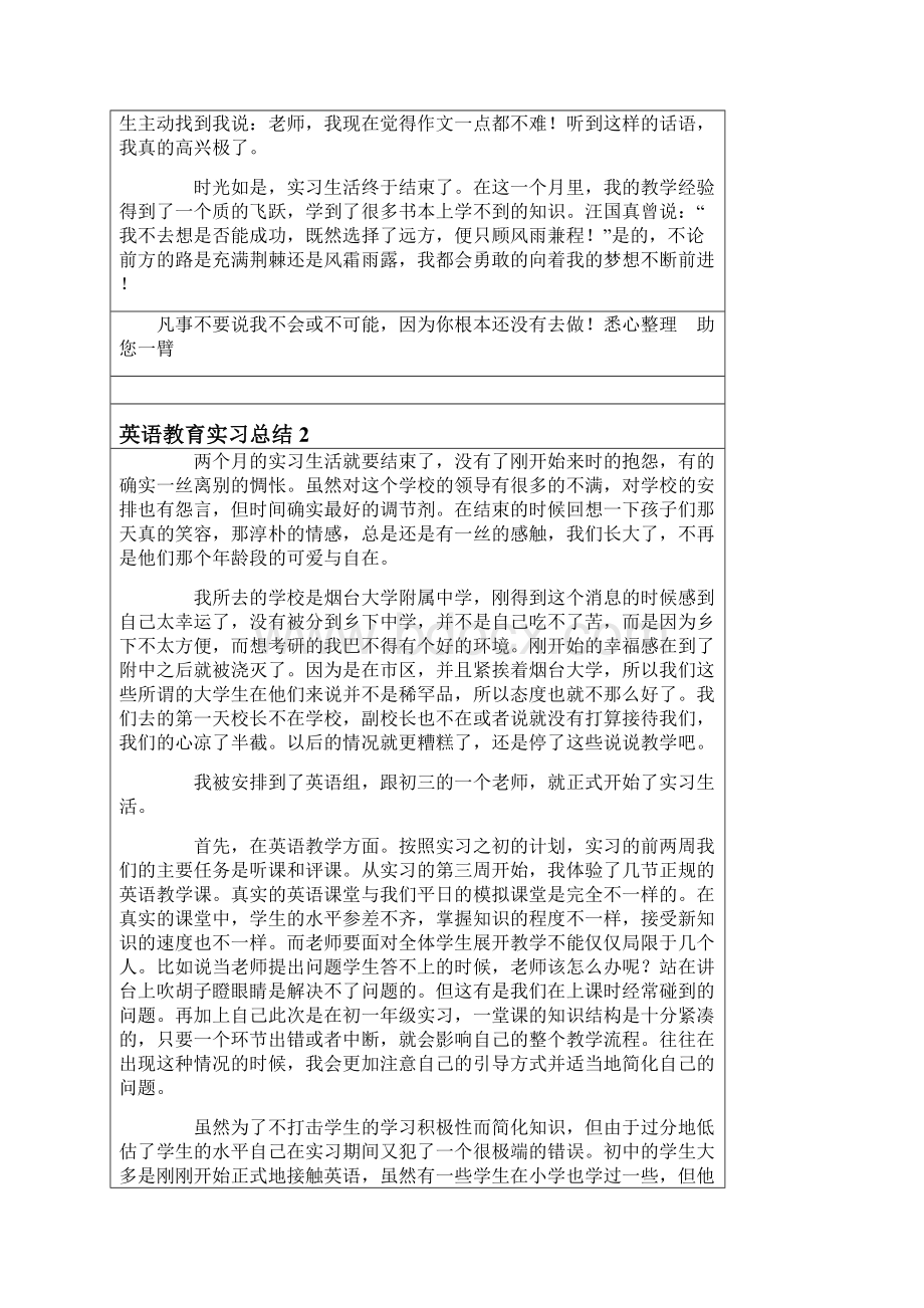 英语教育实习总结15篇.docx_第2页