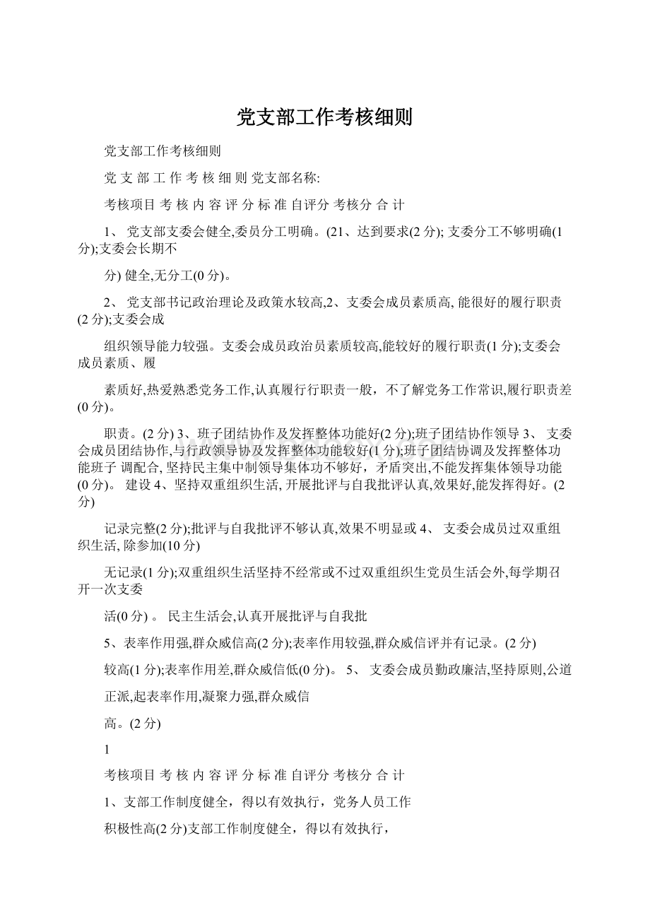 党支部工作考核细则.docx