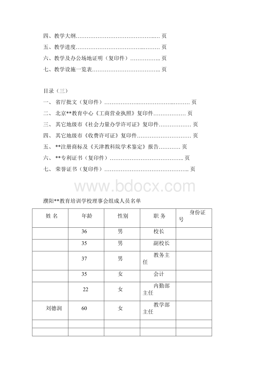 办学社会力量办学许可证申请模板汇编.docx_第2页