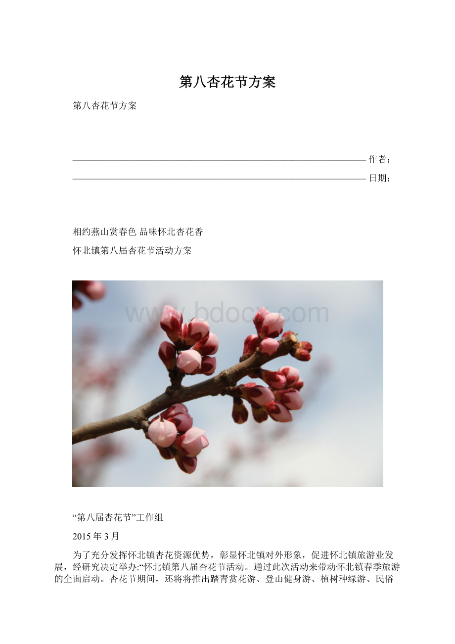 第八杏花节方案.docx