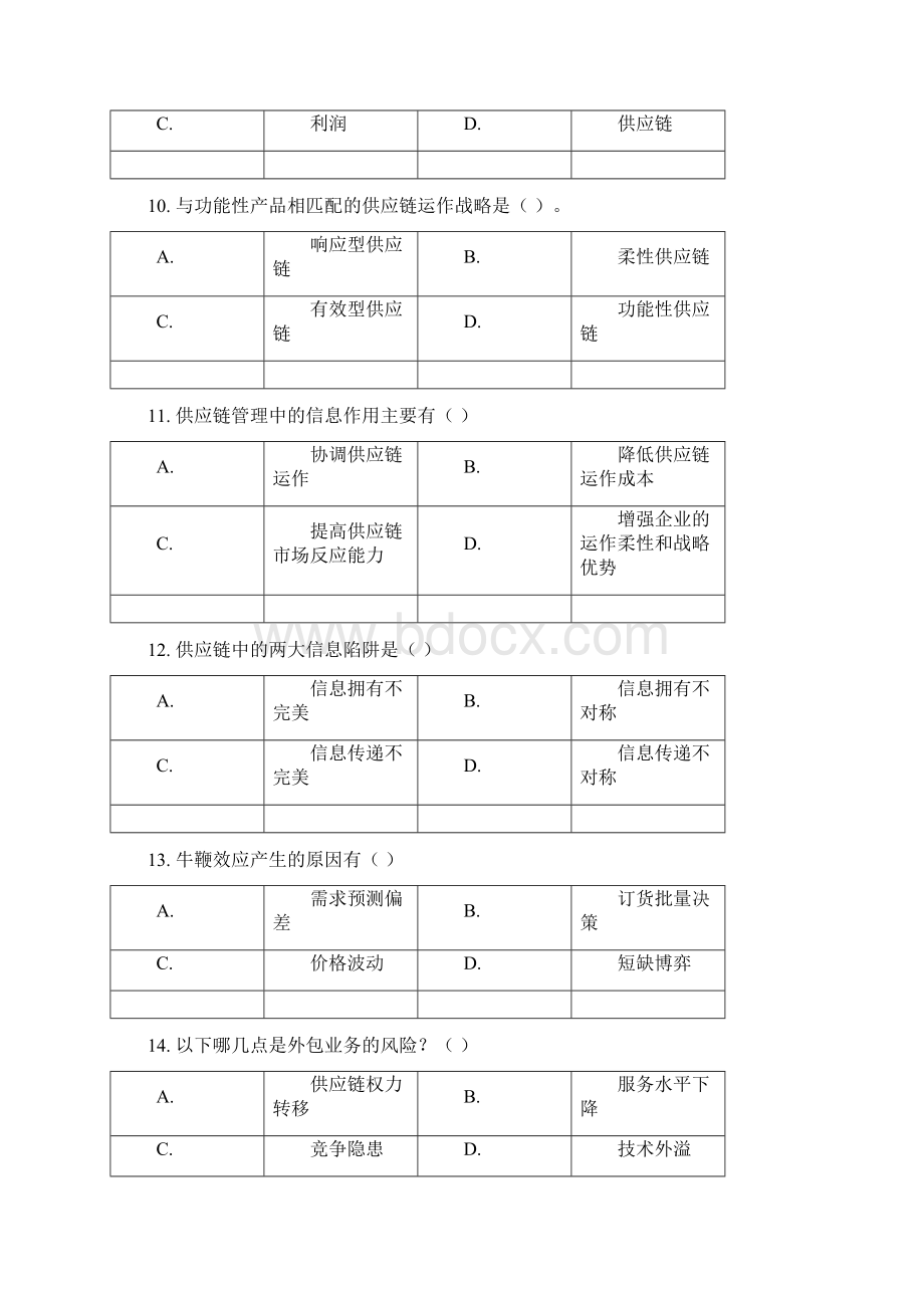 《供应链管理》课程考试试题卷与答案解析1Word格式文档下载.docx_第3页