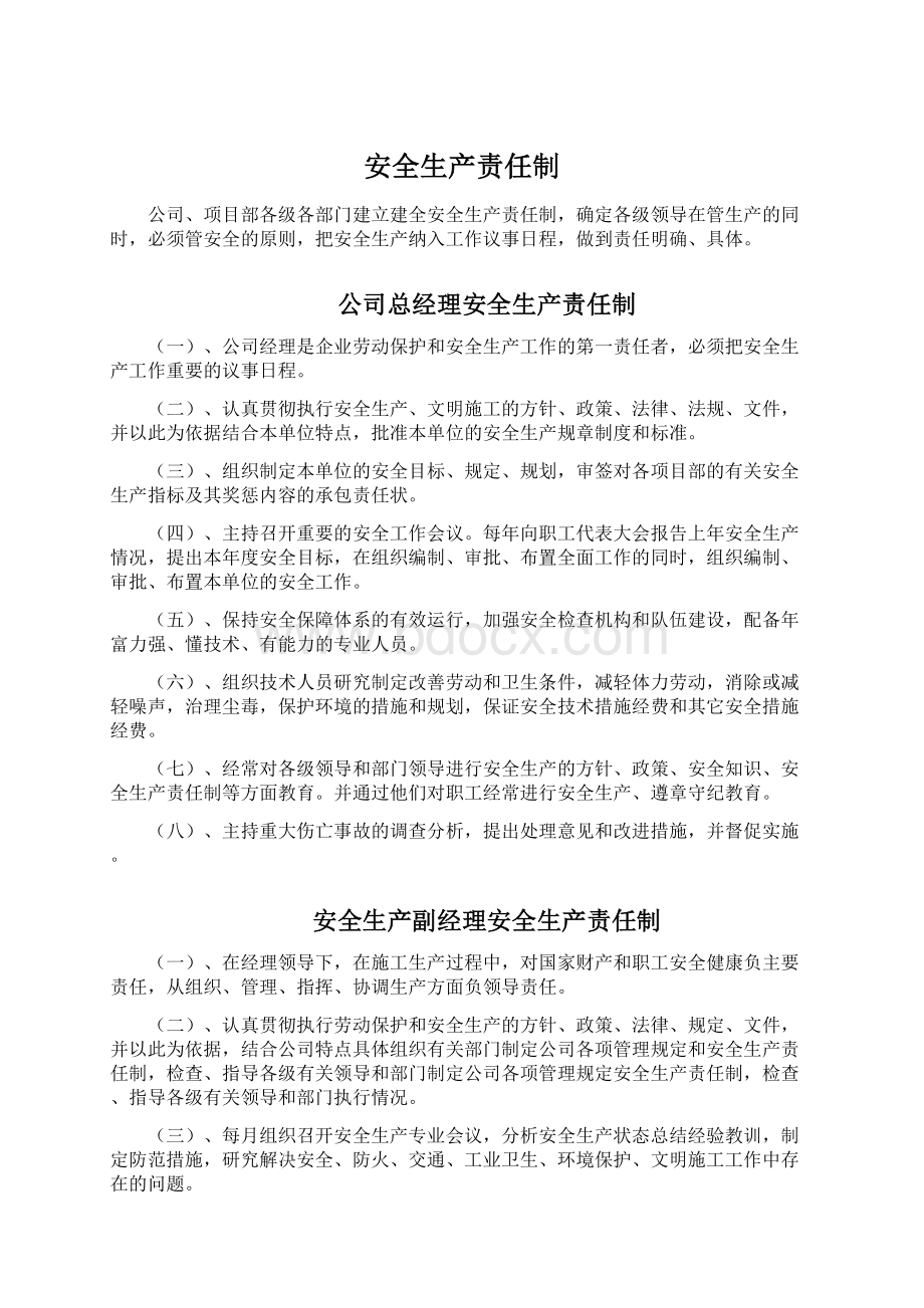 安全生产责任制.docx_第1页