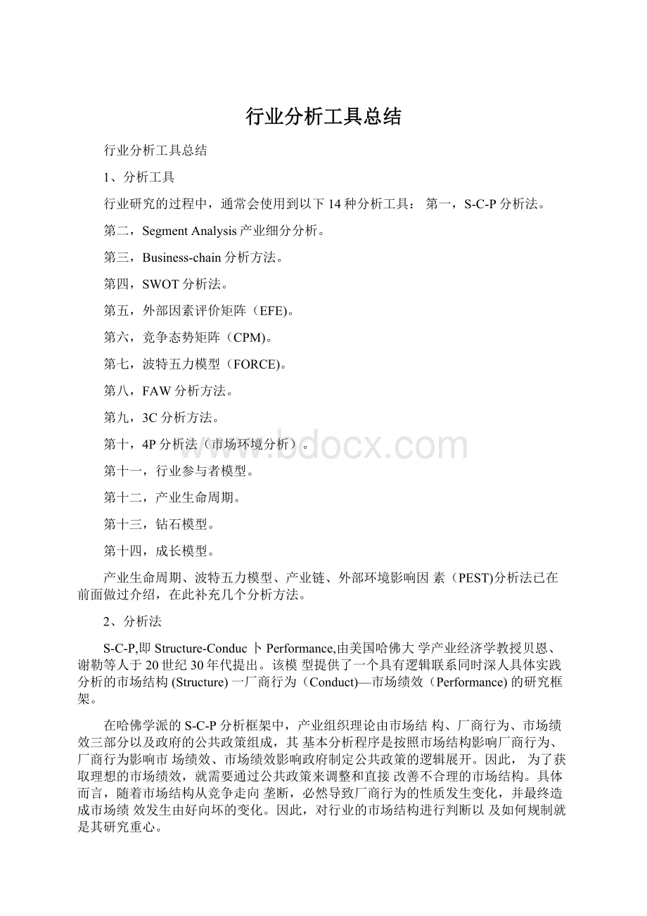 行业分析工具总结.docx_第1页