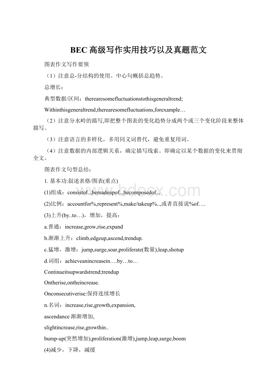 BEC高级写作实用技巧以及真题范文Word下载.docx_第1页