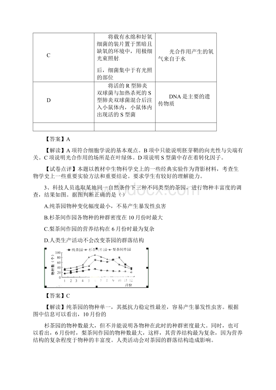 生物高考试题答案及解析福建Word文件下载.docx_第2页