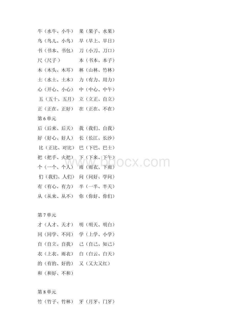 最新统编版语文一年级上册 复习知识点汇总.docx_第2页