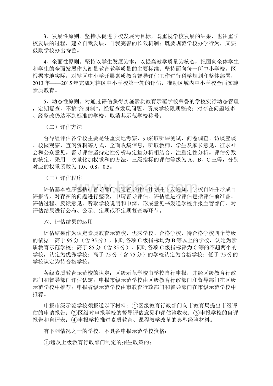 中小学校素质教育督导评估实施方案Word格式文档下载.docx_第2页