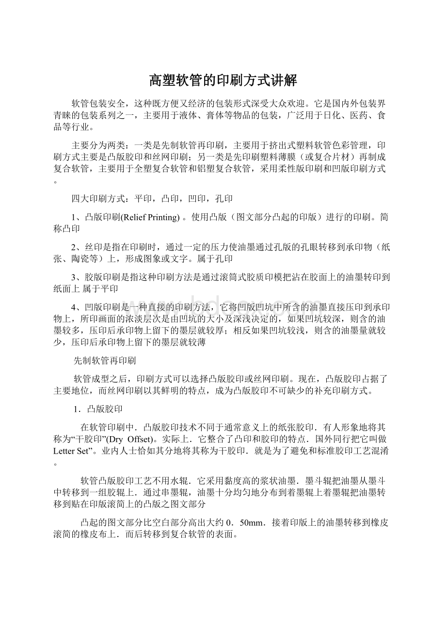 高塑软管的印刷方式讲解文档格式.docx_第1页