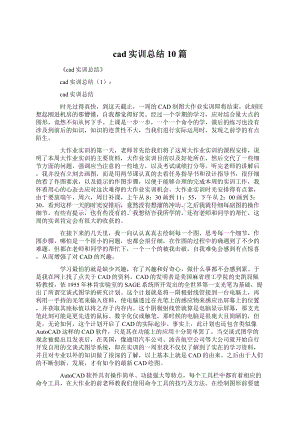 cad实训总结10篇Word下载.docx