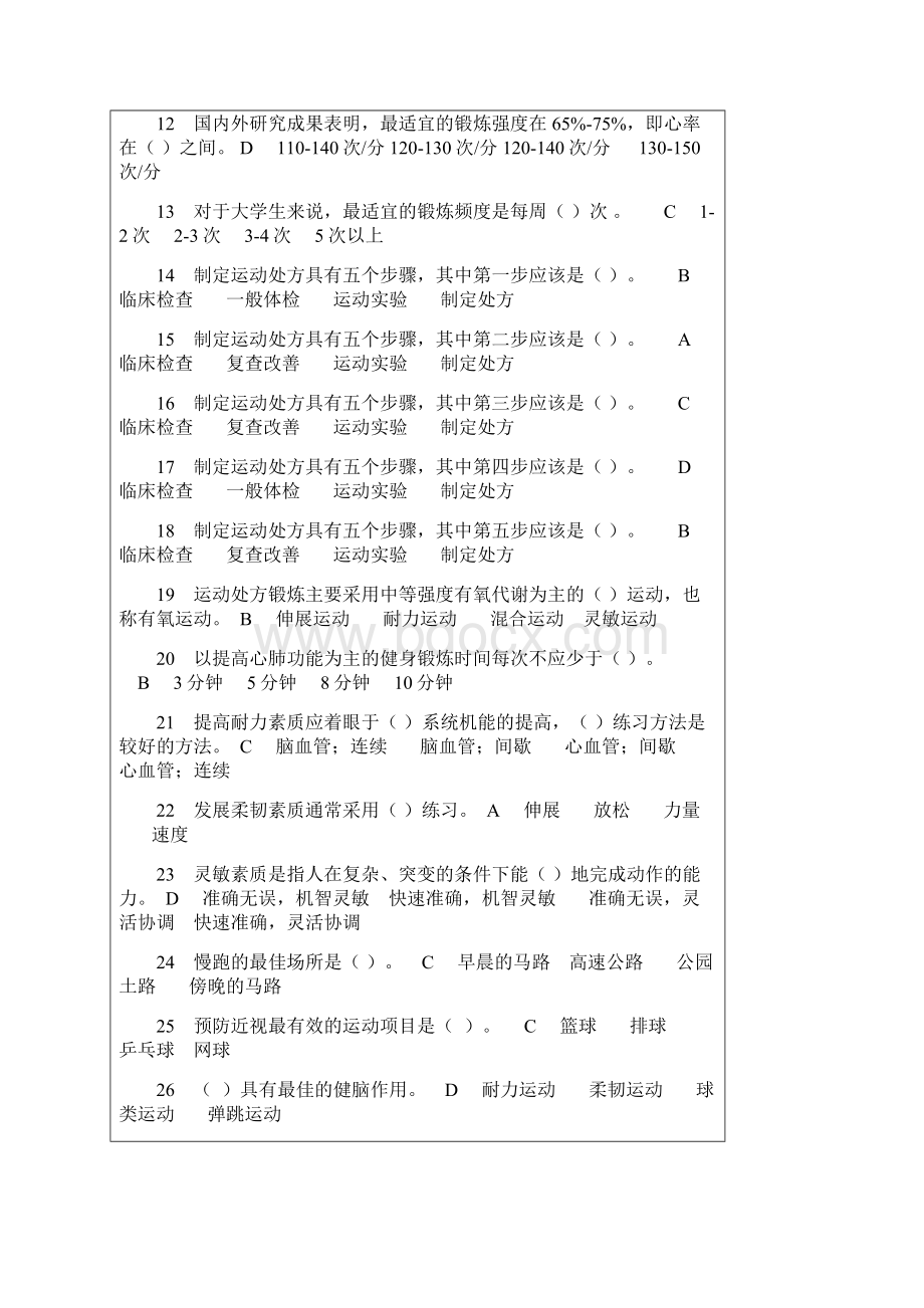 体育运动知识之运动处方与体质测试精品文档文档格式.docx_第2页