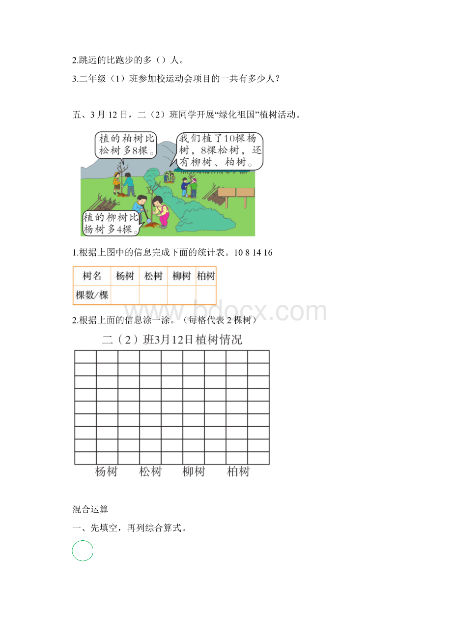 最新人教版三年级数学下册期中综合复习题Word格式.docx_第3页