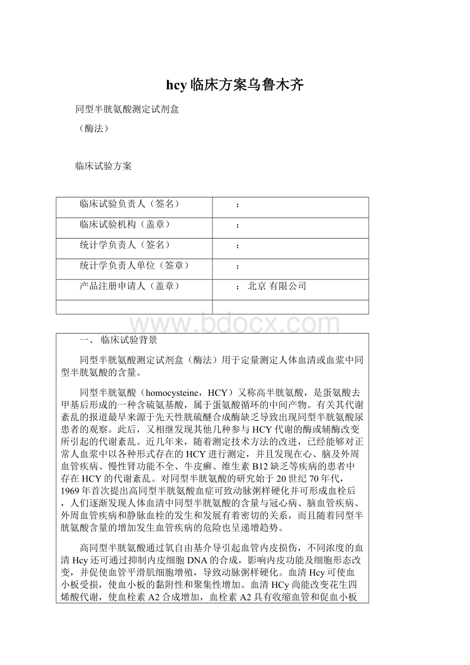 hcy临床方案乌鲁木齐.docx