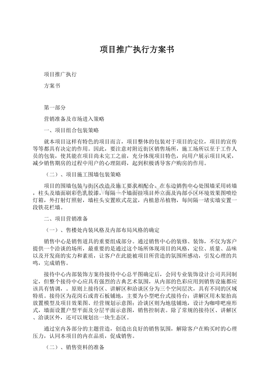 项目推广执行方案书.docx_第1页