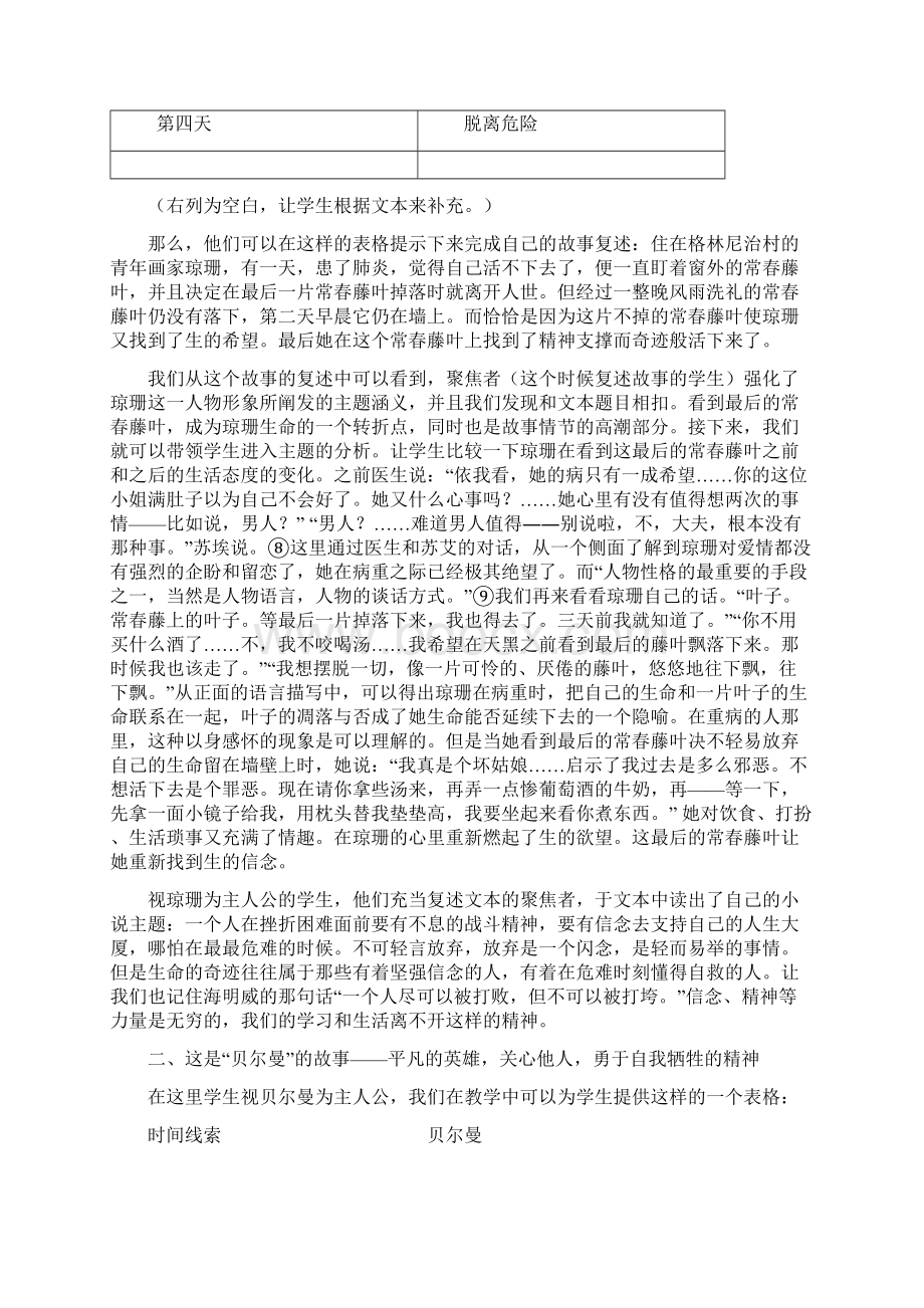 《最后的常春藤叶》的多元主题解读Word格式文档下载.docx_第3页