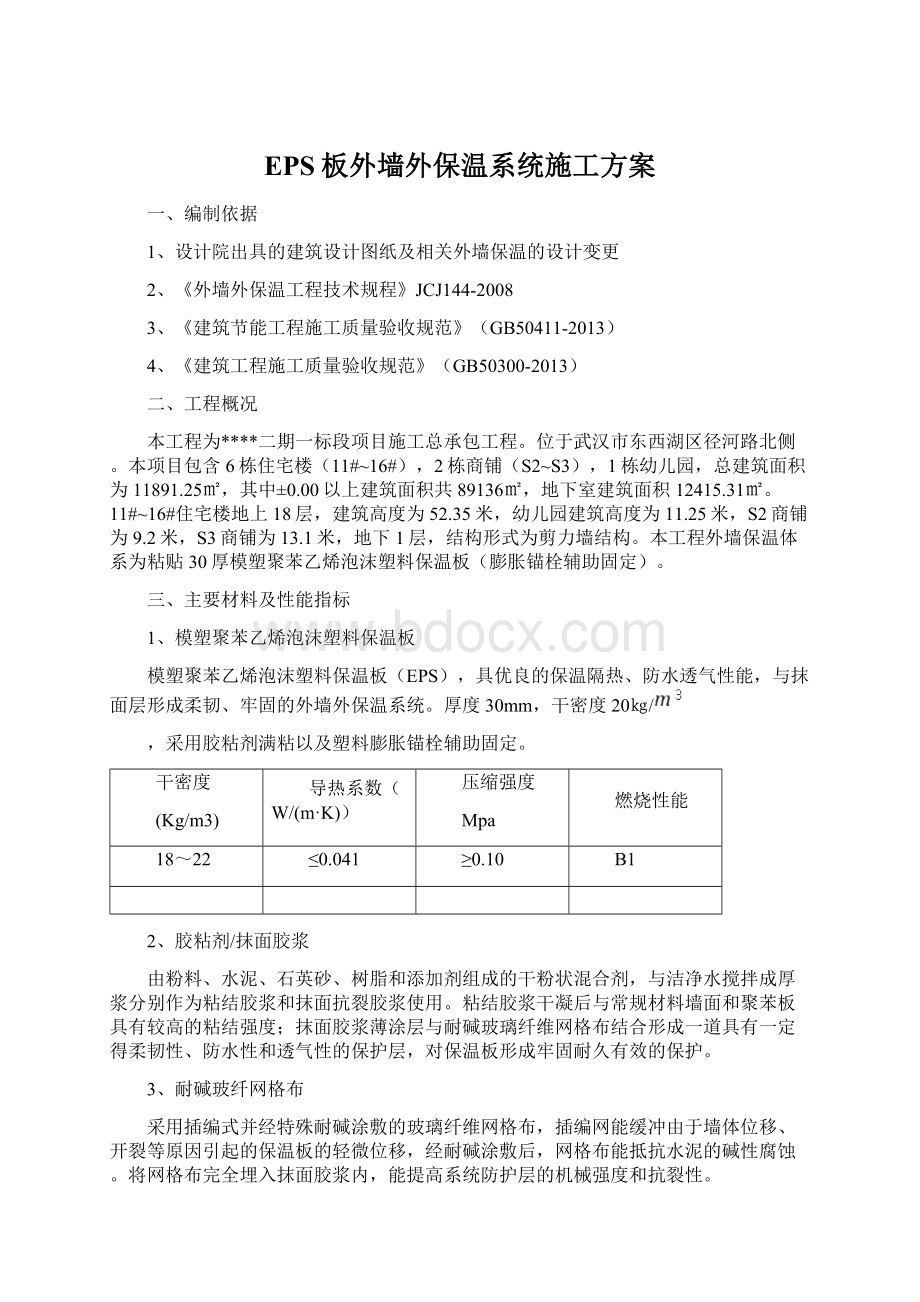 EPS板外墙外保温系统施工方案.docx