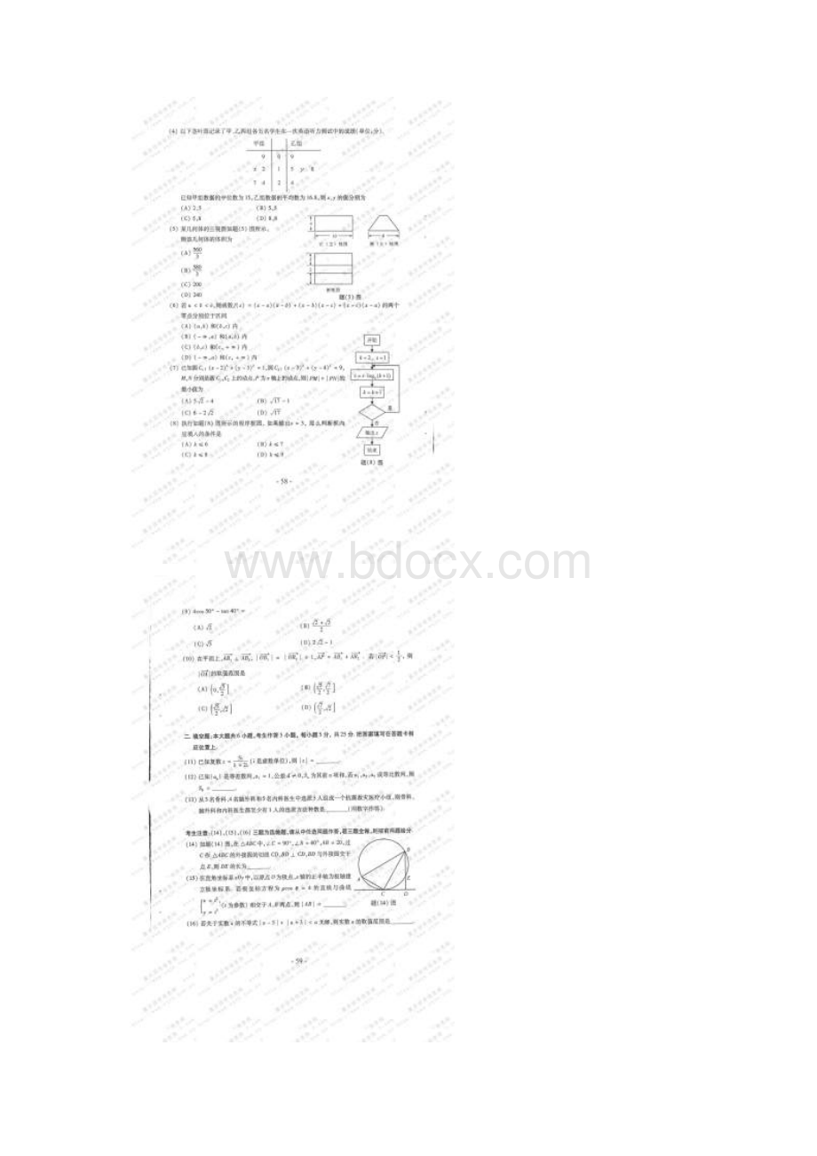 高考重庆数学理科卷试题及答案.docx_第2页